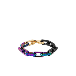 Louis Vuitton Engraved Monogram Chain Bracelet Multicolor Hardware For Men