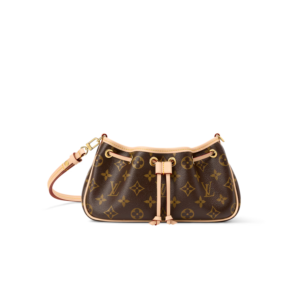 Louis Vuitton Frivole Nano Shoulder Bag 9.4in/ 24cm Brown Monogram Gold Hardware For Women M29537