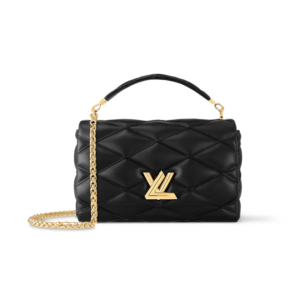 Louis Vuitton GO-14 GM Top Handle Bag 12.2in/ 31cm Black Gold Hardware For Women M23689