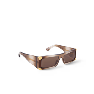 Louis Vuitton Heritage Low Square Sunglasses Brown For Men Z3191U