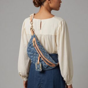 Alternative view of Louis Vuitton High Rise Blue Denim Bag For Women M46837 - 15 Inches / 38 Cm
