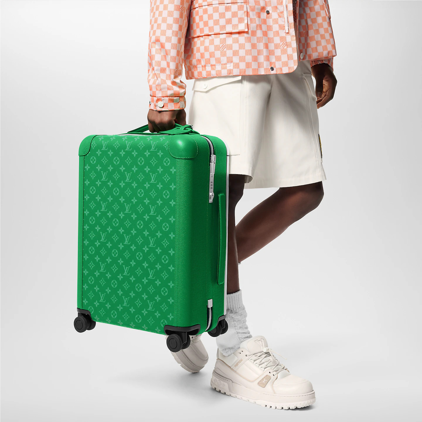 Louis Vuitton Horizon 55 Suitcase 21.6in/ 55cm Green Silver Hardware M31043 - Image 3