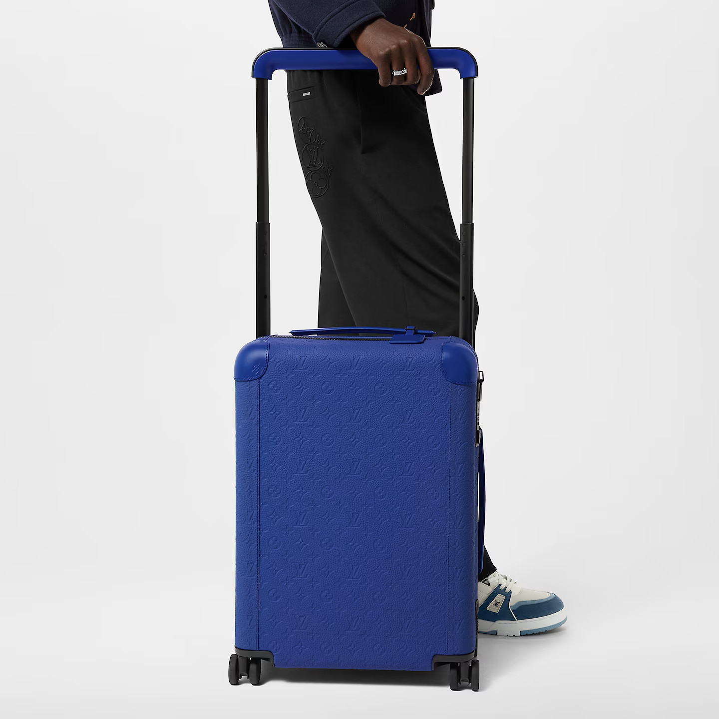 Louis Vuitton Horizon 55 Suitcase 21.7in/ 55cm Blue Black Hardware M10269 - Image 3