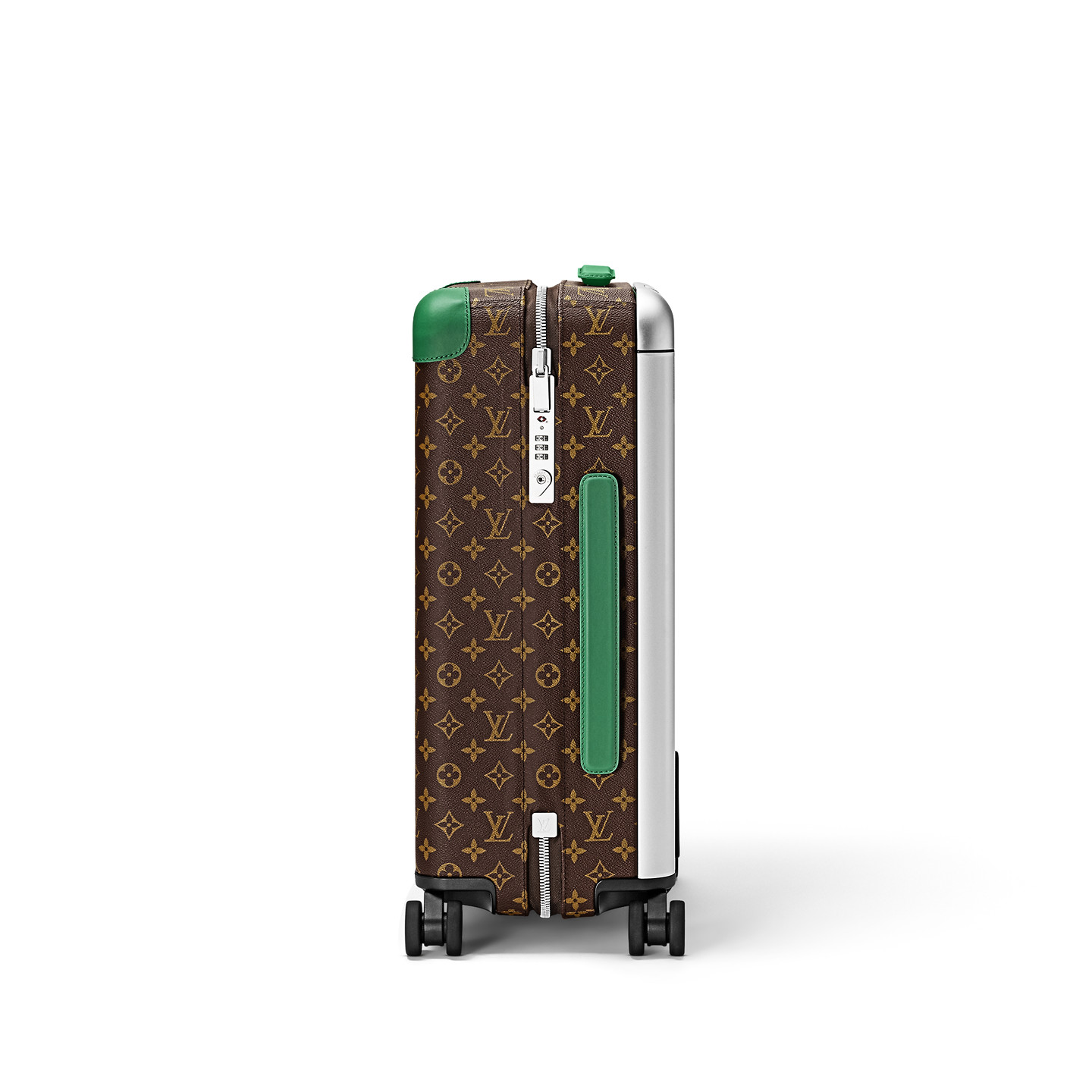 Louis Vuitton Horizon 55 Suitcase 21.7in/ 55cm Brown/ Green Silver Hardware M46781 - Image 3