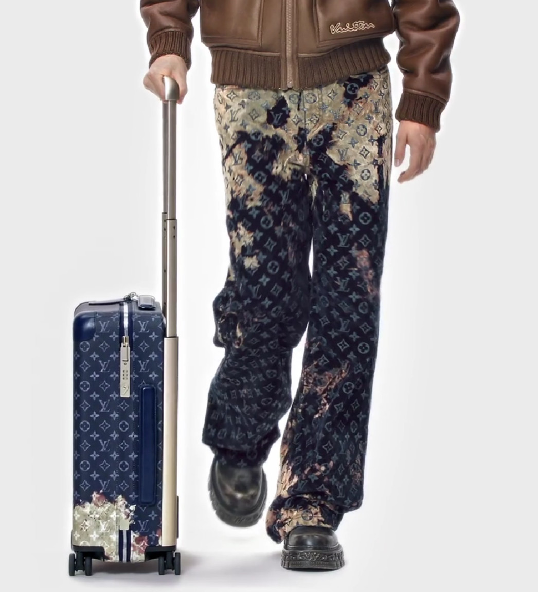 Louis Vuitton Horizon 55 Suitcase 21.7in/ 55cm Blue Champagne Hardware M10289 - Image 2