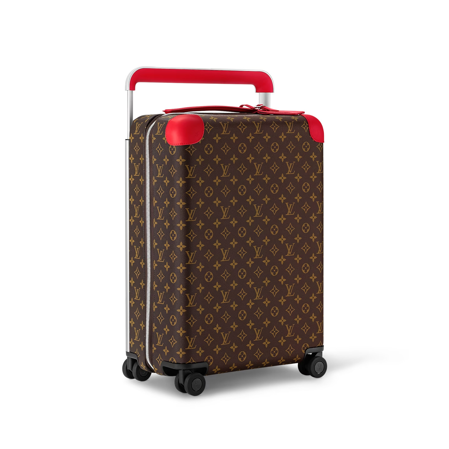 Louis Vuitton Horizon 55 Suitcase 21.7in/ 55cm Brown/ Red Silver Hardware M46778 - Image 2