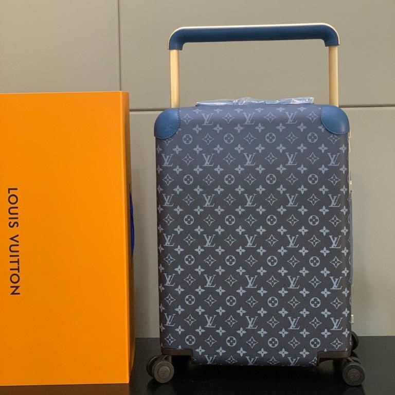 Louis Vuitton Horizon 55 Suitcase 21.7in/ 55cm Navy Blue Gold Hardware