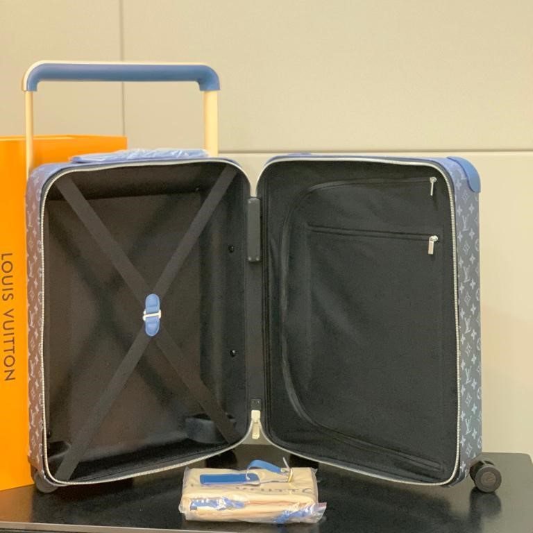 Louis Vuitton Horizon 55 Suitcase 21.7in/ 55cm Navy Blue Gold Hardware
