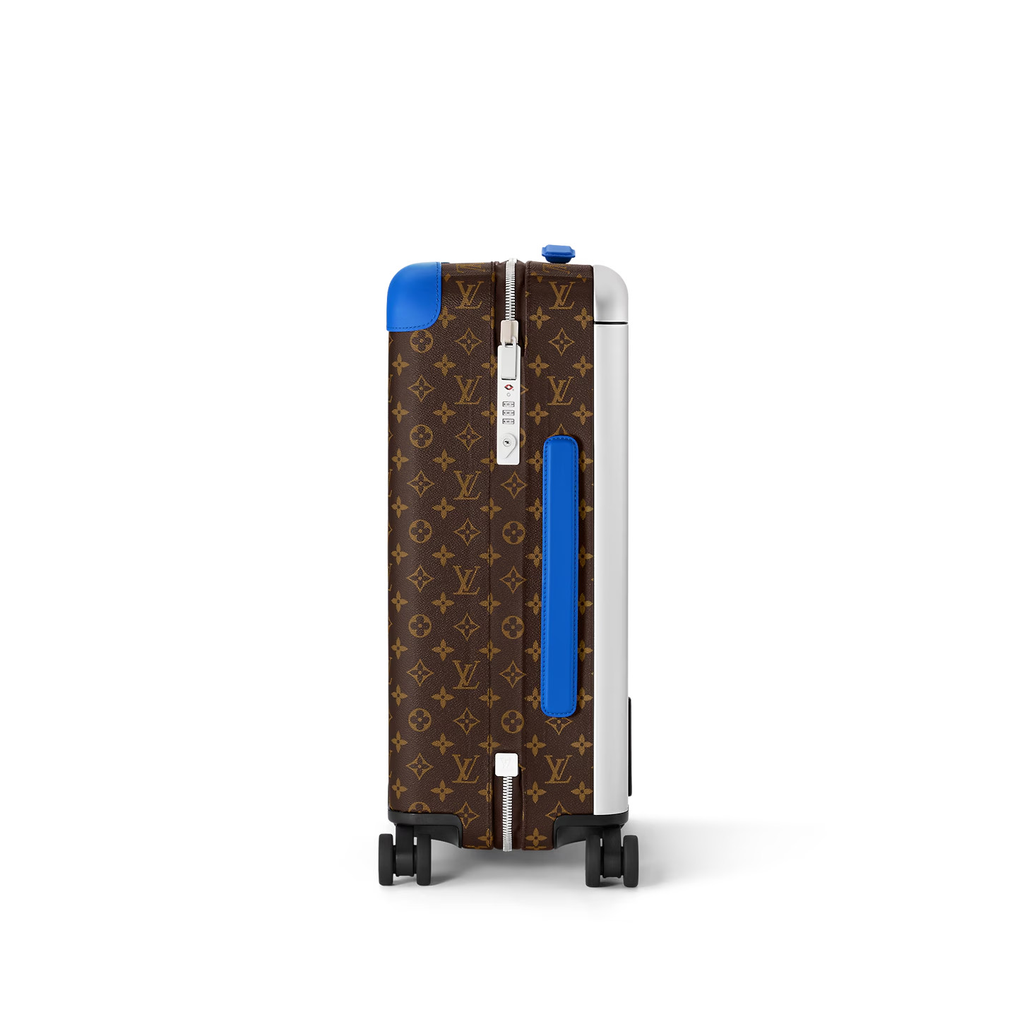 Louis Vuitton Horizon 55 Suitcase 21.7in/ 55cm Brown/ Blue Silver Hardware M46779 - Image 3