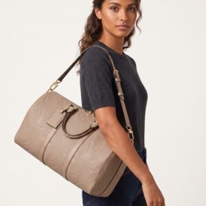 Alternative view of Louis Vuitton Keepall 45 BA Travel Bag 17.7in/ 45cm Tourterelle Gold Hardware M46114