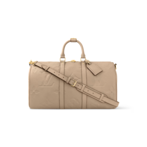 Louis Vuitton Keepall 45 BA Travel Bag 17.7in/ 45cm Tourterelle Gold Hardware M46114