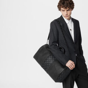 Alternative view of Louis Vuitton Keepall Bandouliere 50 Travel Bag 19.7in/ 50cm Black Silver Hardware M53763