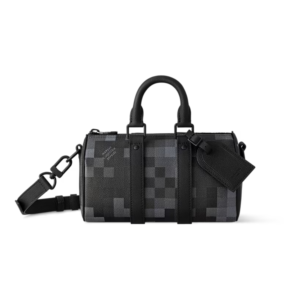 Louis Vuitton Keepall Bandouliere 25 Travel Bag 9.8in/ 25cm Black Black Hardware M14919