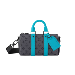 Louis Vuitton Keepall Bandouliere 25 Travel Bag 9.8in/ 25cm Grey Black Hardware M11645