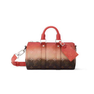 Louis Vuitton Keepall Bandouliere 25 Travel Bag 9.8in/ 25cm Orange Silver Hardware For Men M28074