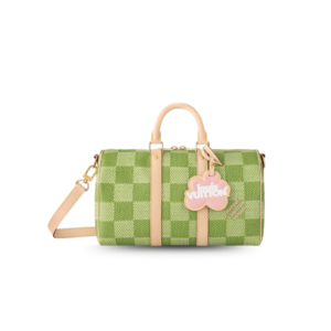 Louis Vuitton Keepall Bandouliere 35 Travel Bag 13.4in/ 34cm Green Gold Hardware N40671