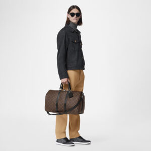 Alternative view of Louis Vuitton Keepall Bandouliere 45 Travel Bag 17.7in/ 45cm Brown Silver Hardware M56711