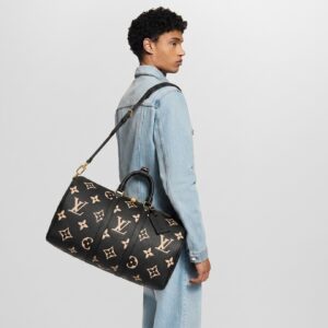 Alternative view of Louis Vuitton Keepall Bandouliere 45 Travel Bag 17.7in/ 45cm Black Gold Hardware M46670