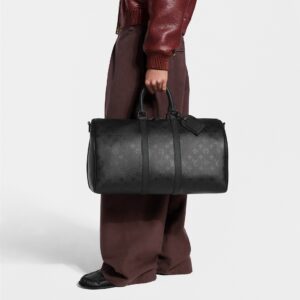 Alternative view of Louis Vuitton Keepall Bandouliere 45 Travel Bag 17.7in/ 45cm Black Monogram Midnight Black Hardware M28403