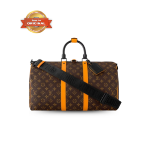 Louis Vuitton Keepall Bandouliere 45 Travel Bag 17.7in/ 45cm Brown Black Hardware M46703