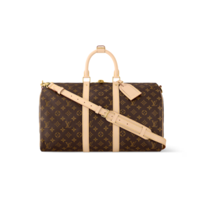 Louis Vuitton Keepall Bandouliere 45 Travel Bag 17.7in/ 45cm Brown Monogram Gold Hardware M41418
