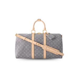 Louis Vuitton Keepall Bandouliere 45 Travel Bag 17.7in/ 45cm Cloudy Gray Gold Hardware M13748