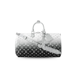 Louis Vuitton Keepall Bandouliere 45 Travel Bag 17.7in/ 45cm Frost Gradient Silver Hardware M12067