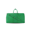 Louis Vuitton Keepall Bandouliere 45 Travel Bag 17.7in/ 45cm Green Silver Hardware M31046