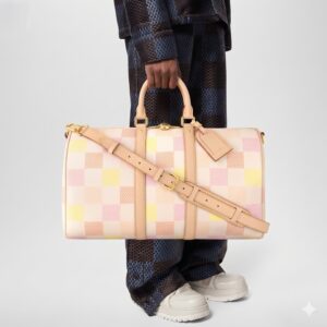 Alternative view of Louis Vuitton Keepall Bandouliere 45 Travel Bag 17.7in/ 45cm Multicolor Gold Hardware N40713