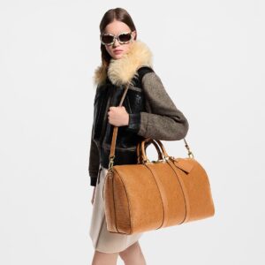 Alternative view of Louis Vuitton Keepall Bandouliere 45 Travel Bag 17.7in/ 45cm Tan Gold Hardware M3A054