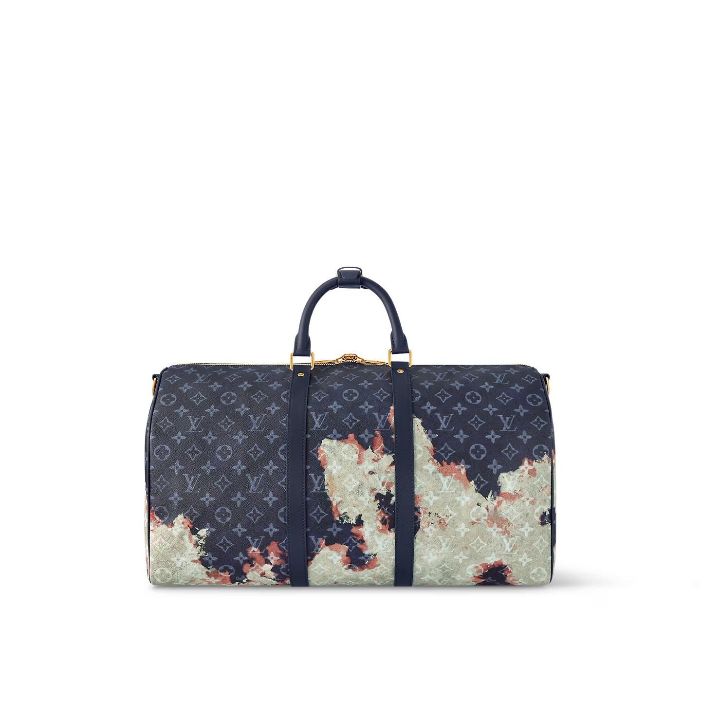 Louis Vuitton Keepall Bandouliere 50 Travel Bag 19.7in/ 50cm Ink Blue Gold Hardware For Men M23773 - Image 5