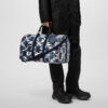 Louis Vuitton Keepall Bandouliere 50 Travel Bag 19.7in/ 50cm Blue Moon Black Hardware For Men M23771 - Image 4