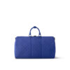 Louis Vuitton Keepall Bandouliere 50 Travel Bag 19.7in/ 50cm Racing Blue For Men Black Hardware M23141 - Image 4