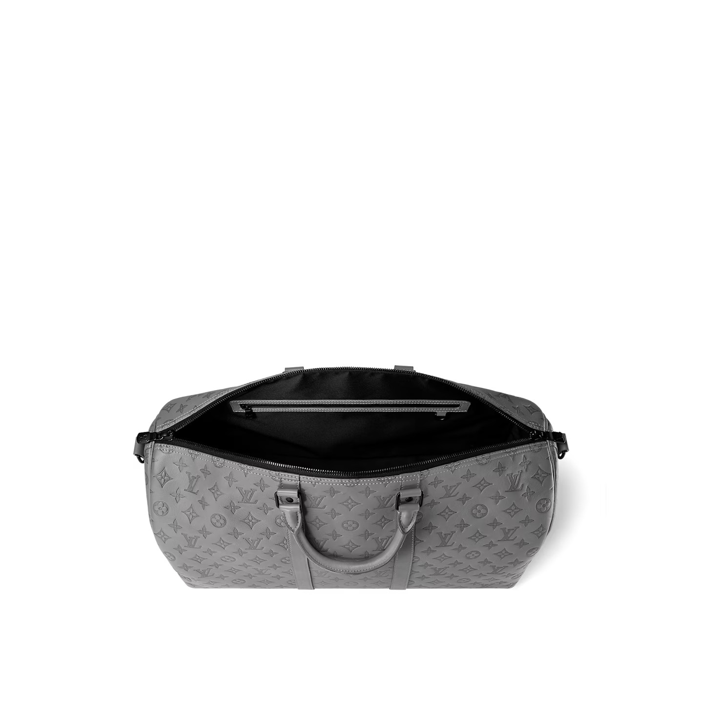 Louis Vuitton Keepall Bandouliere 50 Travel Bag 19.7in/ 50cm Grey Black Hardware M46117