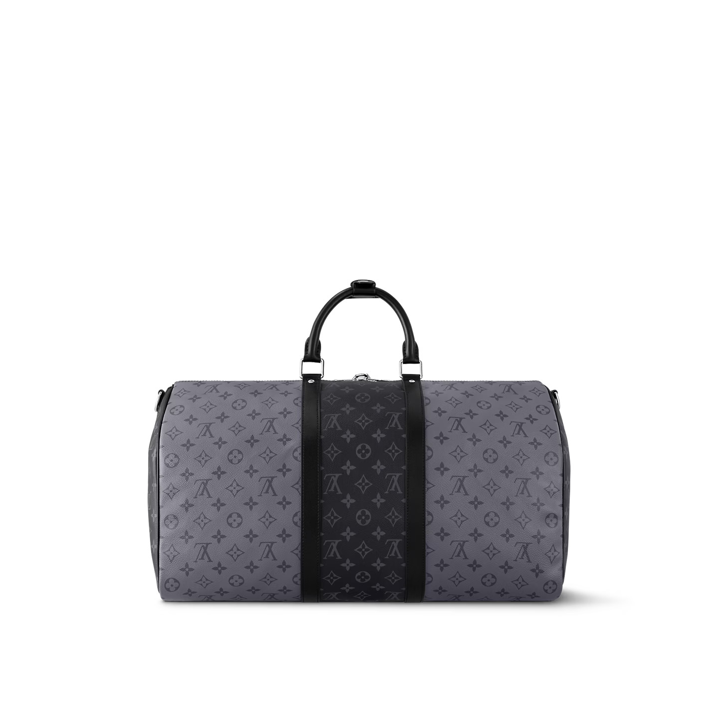 Louis Vuitton Keepall Bandouliere 50 Travel Bag 19.7in/ 50cm Grey Silver Hardware M45392