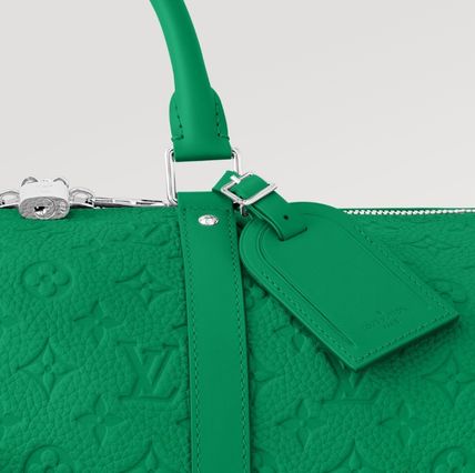 Louis Vuitton Keepall Bandouliere 50 Travel Bag 19.7in/ 50cm Green Silver Hardware M23751