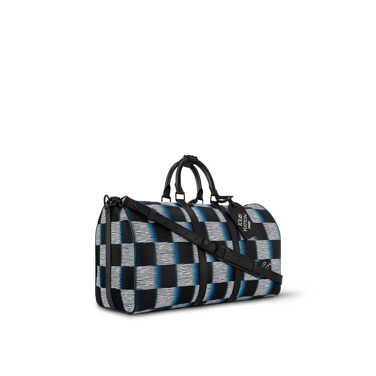 Louis Vuitton Keepall Bandouliere 50 Travel Bag 19.7in/ 50cm Blue Moon Black Hardware For Men M23771 - Image 5