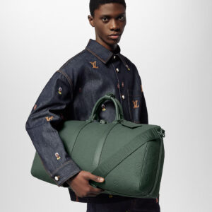 Alternative view of Louis Vuitton Keepall Bandouliere 50 Travel Bag 19.7in/ 50cm Green Matte Green Hardware M24440