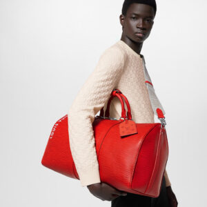 Alternative view of Louis Vuitton Keepall Bandouliere 50 Travel Bag 19.7in/ 50cm Red Palladium Hardware M23721
