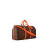 Louis Vuitton Keepall Bandouliere 50 Travel Bag 19.7in/ 50cm Brown/ Orange Silver Hardware M46770 - Image 2