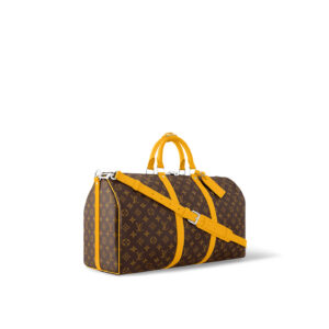 Alternative view of Louis Vuitton Keepall Bandouliere 50 Travel Bag 19.7in/ 50cm Brown/ Yellow Silver Hardware M46771