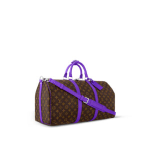 Alternative view of Louis Vuitton Keepall Bandouliere 50 Travel Bag 19.7in/ 50cm Brown/ Violet Silver Hardware M46775