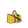 Louis Vuitton Keepall Bandouliere 50 Travel Bag 19.7in/ 50cm Yellow Black Hardware M25019 - Image 3