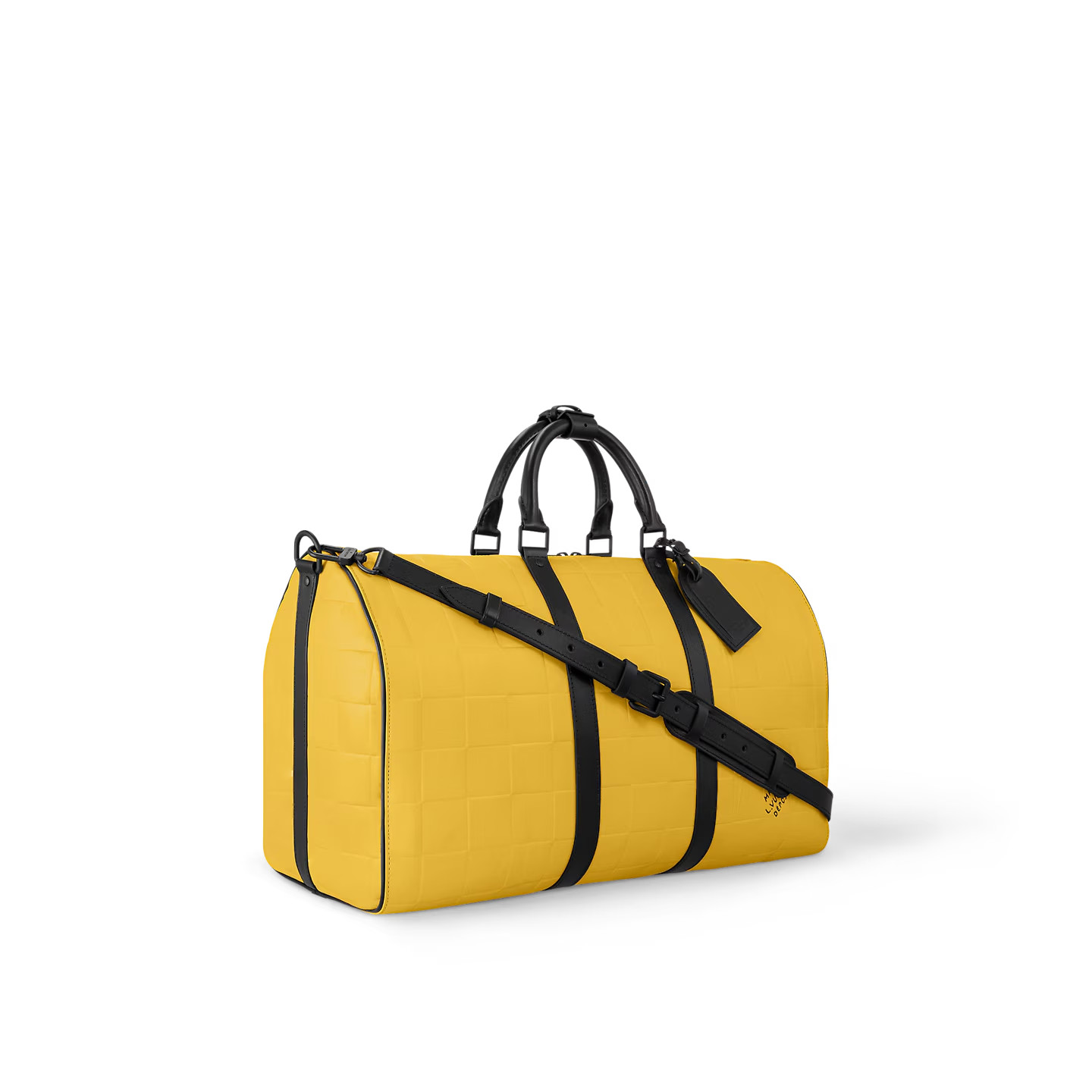 Louis Vuitton Keepall Bandouliere 50 Travel Bag 19.7in/ 50cm Yellow Black Hardware M25019 - Image 3