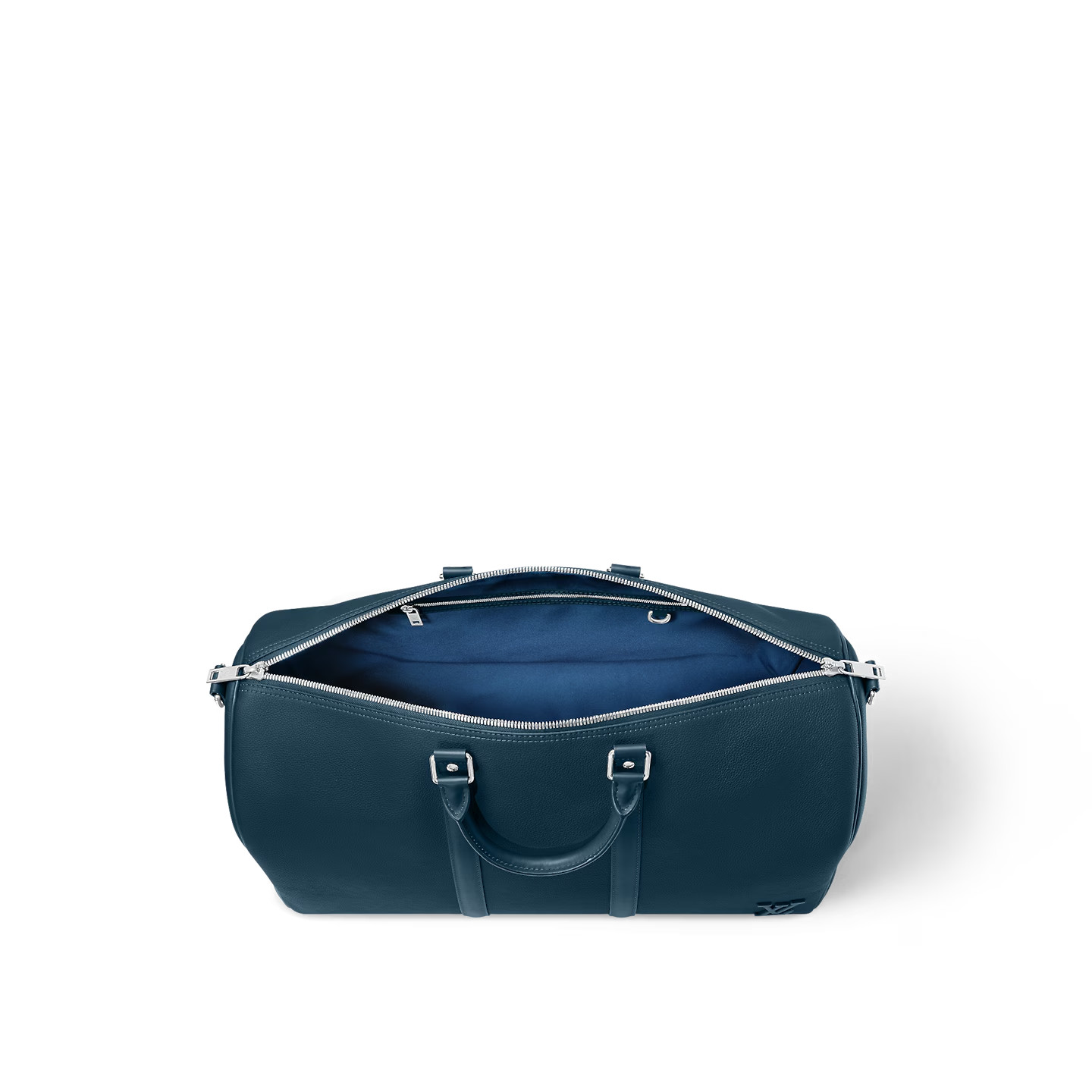 Louis Vuitton Keepall Bandouliere 50 Travel Bag 19.7in/ 50cm Dark Blue Silver Hardware M23727 - Image 4