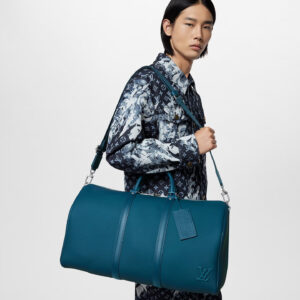 Alternative view of Louis Vuitton Keepall Bandouliere 50 Travel Bag 19.7in/ 50cm Dark Blue Silver Hardware M23727