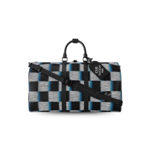 Louis Vuitton Keepall Bandouliere 50 Travel Bag 19.7in/ 50cm Blue Moon Black Hardware For Men M23771