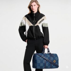Alternative view of Louis Vuitton Keepall Bandouliere 50 Travel Bag 19.7in/ 50cm Blue Silver Hardware For Men N40861