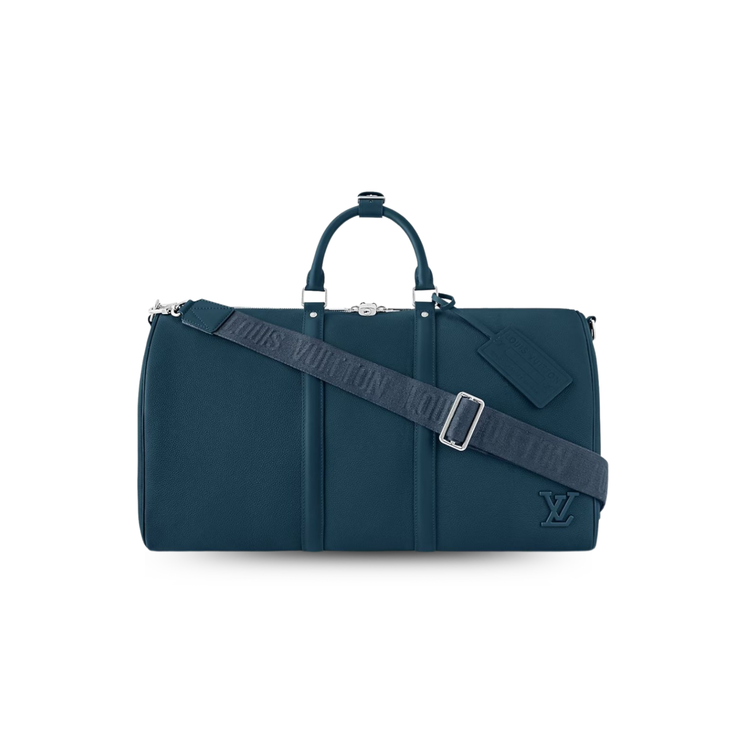 Louis Vuitton Keepall Bandouliere 50 Travel Bag 19.7in/ 50cm Dark Blue Silver Hardware M23727