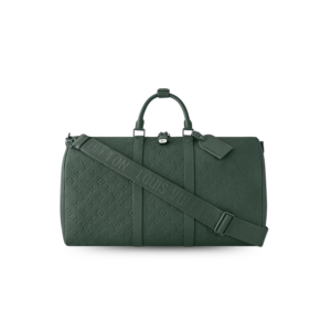 Louis Vuitton Keepall Bandouliere 50 Travel Bag 19.7in/ 50cm Green Matte Green Hardware M24440